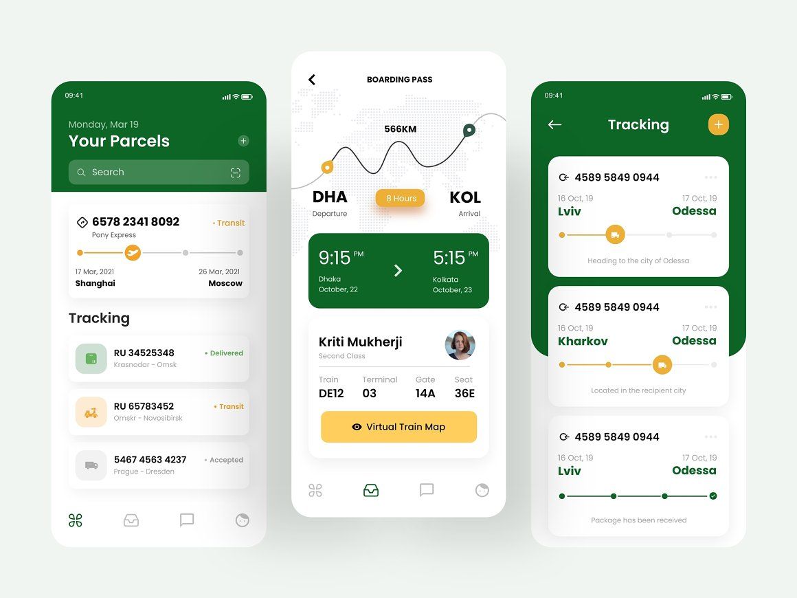Delivery Tracking App UI UX Design Project